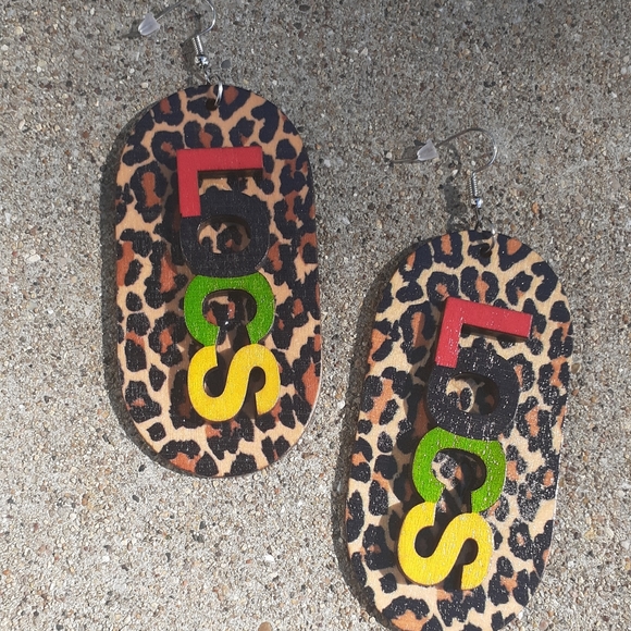 Jewelry - Afrocentric wooden statement Earrings